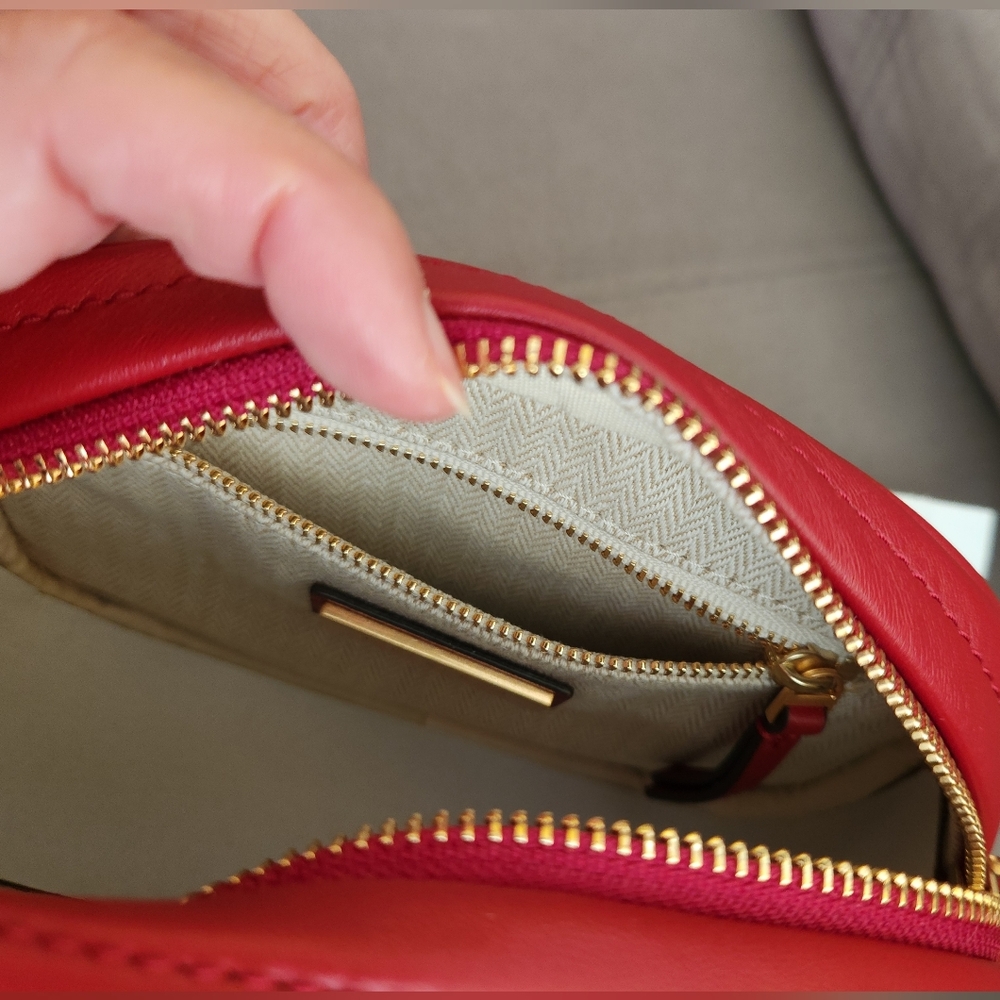 Tory Burch Kira Chevron Camera Bag ~REDSTONE **NEW - Picture 10 of 14